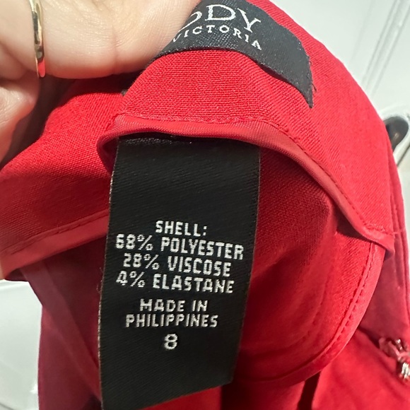 Y2K Body by Victoria Red Lace-Up Pencil Skirt – Office Siren Aesthetic Size 8 - Picture 2 of 5